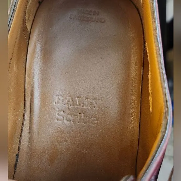 - Bally Scribe leather double monk mens shoes 9.5 EEE