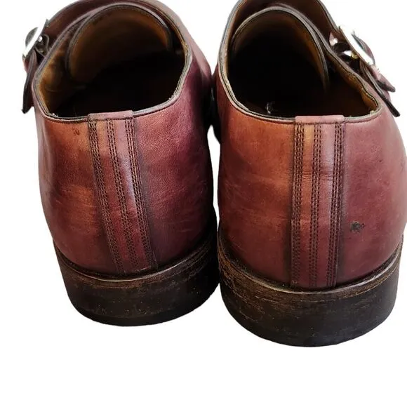 - Bally Scribe leather double monk mens shoes 9.5 EEE