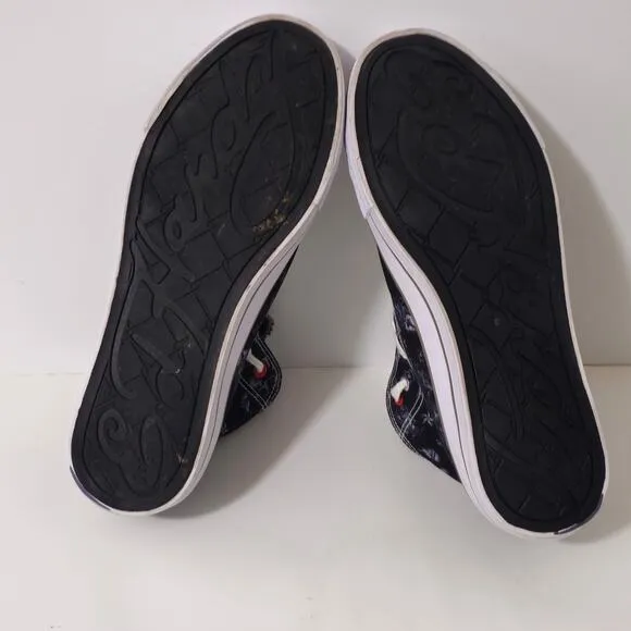 - Ed Hardy Eagle EH9037H Mens Black Canvas Lace Up  Sneakers Shoes 9.5