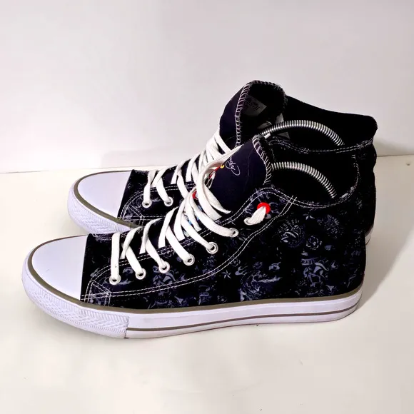 - Ed Hardy Eagle EH9037H Mens Black Canvas Lace Up  Sneakers Shoes 9.5