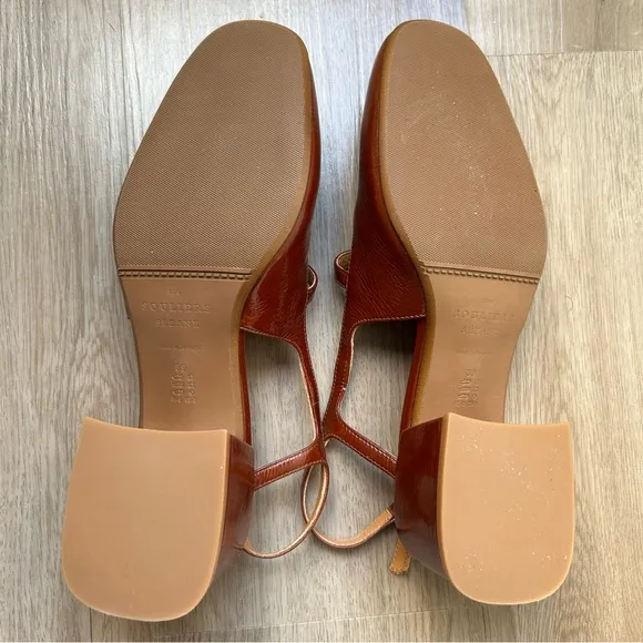 🇫🇷 Sézane Paula Babies in Patent Camel