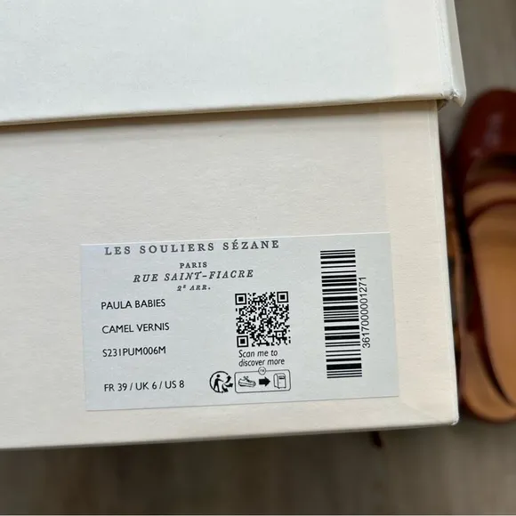 🇫🇷 Sézane Paula Babies in Patent Camel