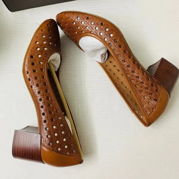$159 Patricia Nash Allegra Pumps Shoes Tan Leather