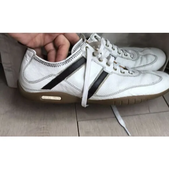 $200 Cole Haan Sneakers Shoes Mens Air White Leather Size 9 M
