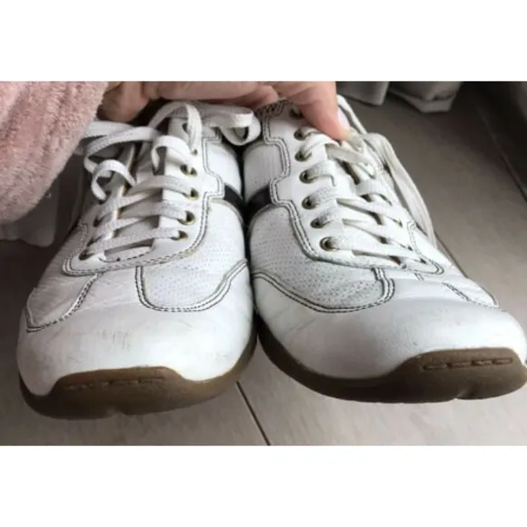 $200 Cole Haan Sneakers Shoes Mens Air White Leather Size 9 M