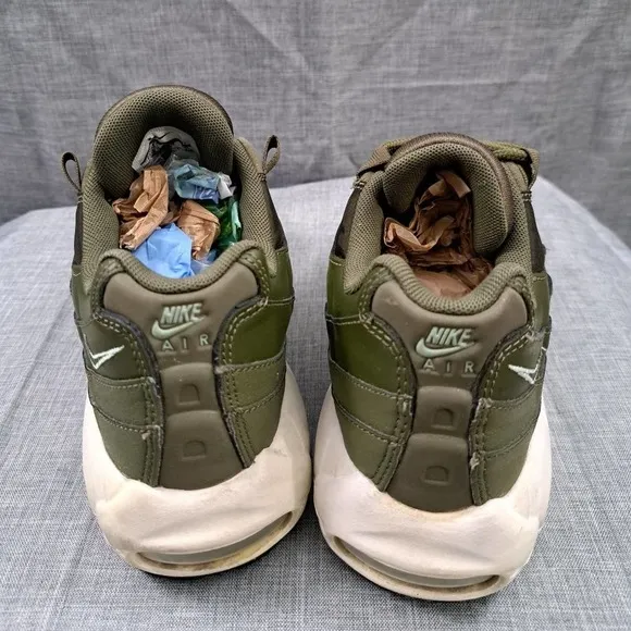 2018 Women's Nike Air Max 95 Olive Canvas Running Shoes 307960-304 Sz 7