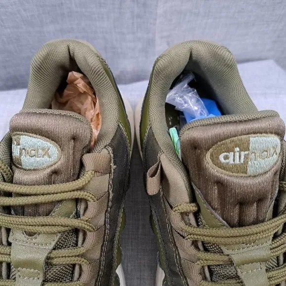 2018 Women's Nike Air Max 95 Olive Canvas Running Shoes 307960-304 Sz 7