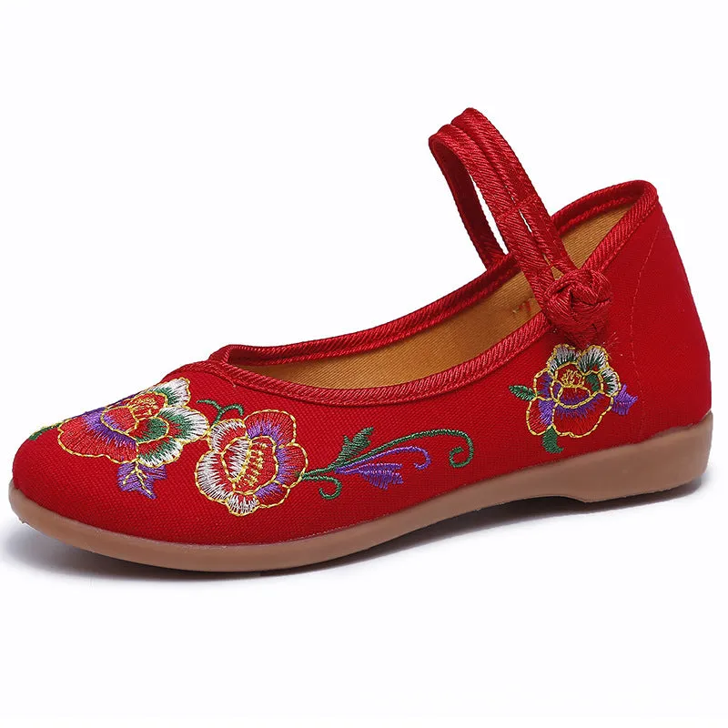 2024 New Women's Old Beijing High-Top Embroidered Shoes – Traditional Chinese Style, Hanfu, Dance Shoes for Middle-Aged and Elderly Women