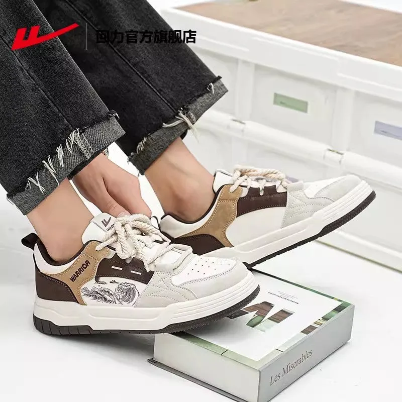 2024 Warrior Official Men’s Panda Board Shoes – National Style Black & White Casual Sneakers