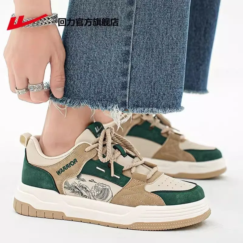 2024 Warrior Official Men’s Panda Board Shoes – National Style Black & White Casual Sneakers