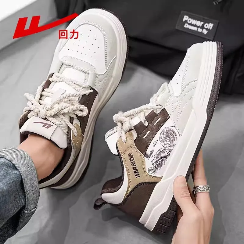 2024 Warrior Official Men’s Panda Board Shoes – National Style Black & White Casual Sneakers