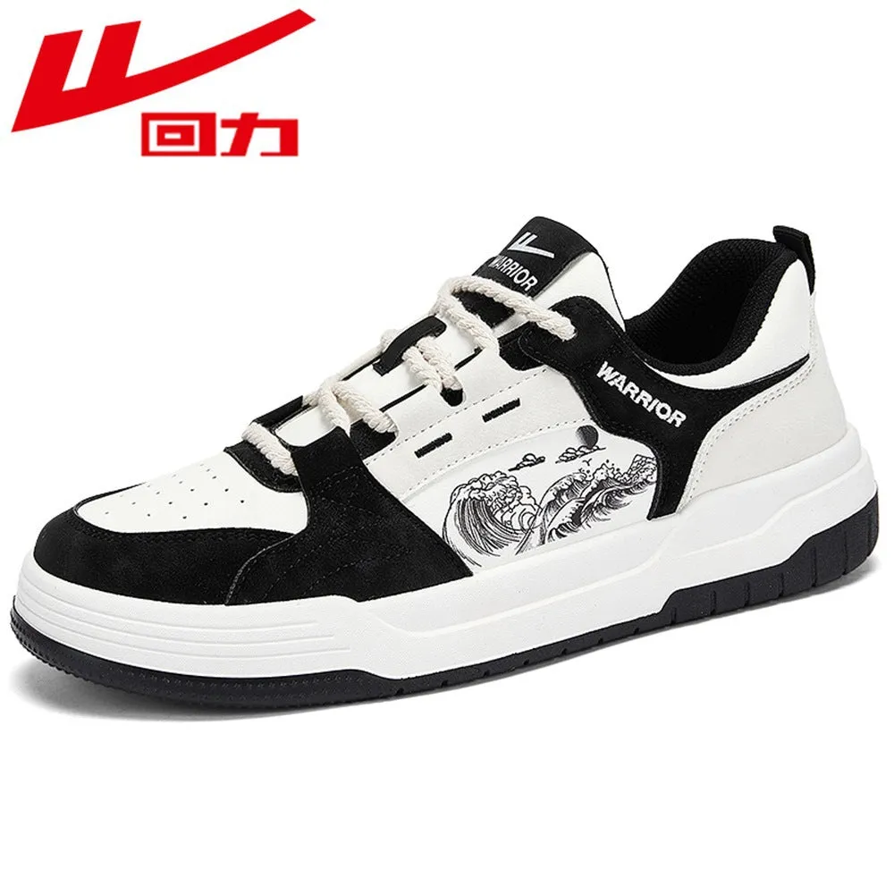 2024 Warrior Official Men’s Panda Board Shoes – National Style Black & White Casual Sneakers