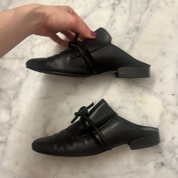 3.1 Philip Lim sz 37.5 black Slip-On Loafers with Black Accent