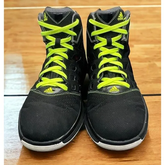 Adidas Adizero Shadow Rare Black Volt NBA Basketball Shoes Mens 14 Fast Shipping