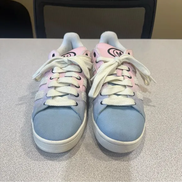 Adidas CAMPUS OOS Sneakers Men’s Size 8.5 Sunrise Blue Pink White Ombre