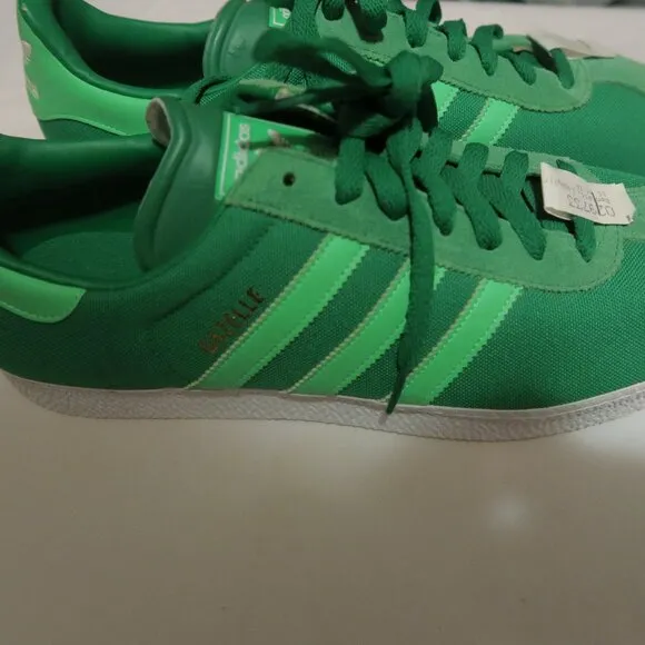 Adidas Gazelle 2 Shoes Fairway Green Zest Low Top Suede Men's 12 Q23105