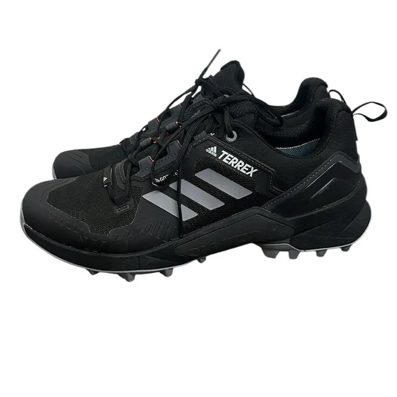 ADIDAS Hiking Shoes Men's Size 10 Terrex Swift R3 Gore-Tex Black Gray Red READ