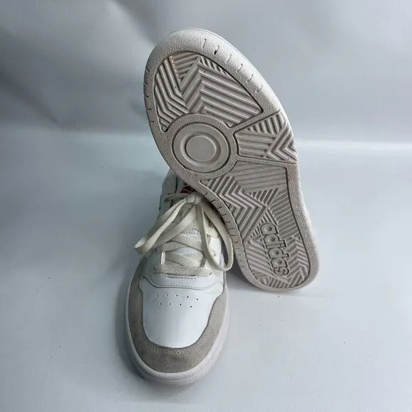 Adidas Hoops 3.0 (HP7947) Low‎ Basketball Shoes Leather White/Gray Men's sz 8