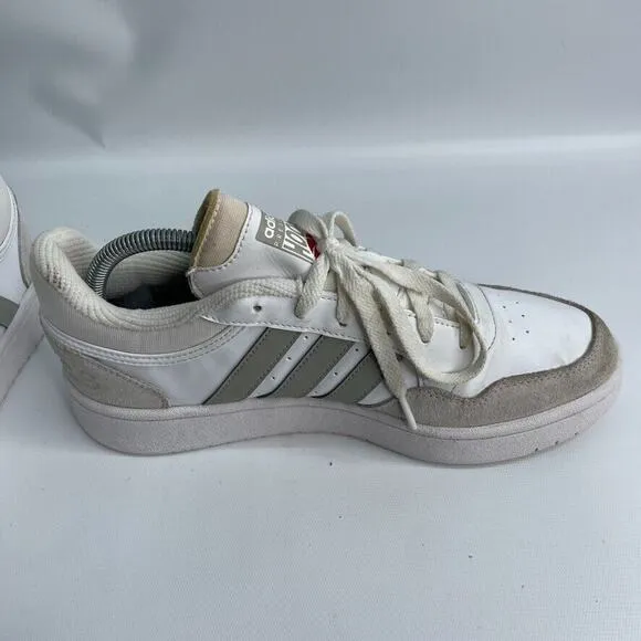Adidas Hoops 3.0 (HP7947) Low‎ Basketball Shoes Leather White/Gray Men's sz 8