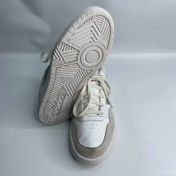 Adidas Hoops 3.0 (HP7947) Low‎ Basketball Shoes Leather White/Gray Men's sz 8