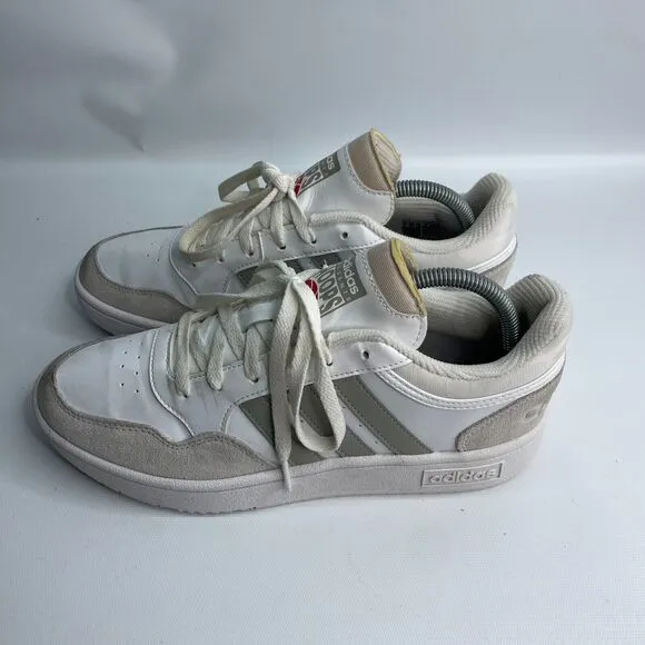 Adidas Hoops 3.0 (HP7947) Low‎ Basketball Shoes Leather White/Gray Men's sz 8