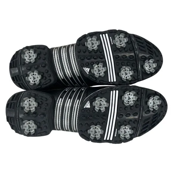 Adidas Men's 9 Black/Silver Traxion Soft Spike Golf‎ Shoes 791003