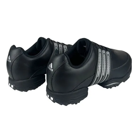 Adidas Men's 9 Black/Silver Traxion Soft Spike Golf‎ Shoes 791003