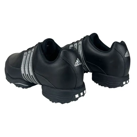 Adidas Men's 9 Black/Silver Traxion Soft Spike Golf‎ Shoes 791003