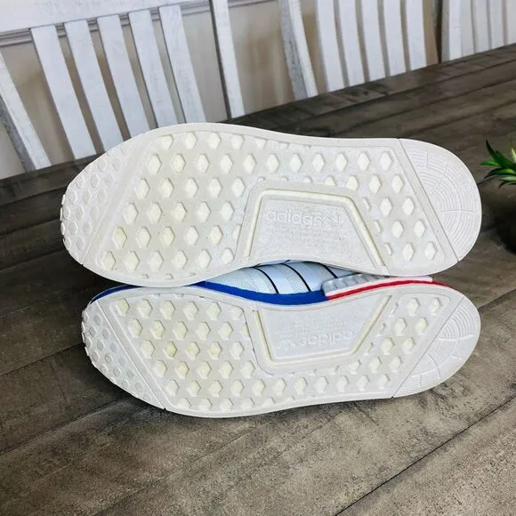 Adidas Men's NMD_R1 Seoul South Korea Sneakers White Red Blue 9.5
