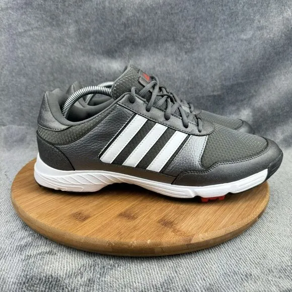Adidas Mens Tech Response F33551 Golf Shoes Gray White Soft Spikes Size 12