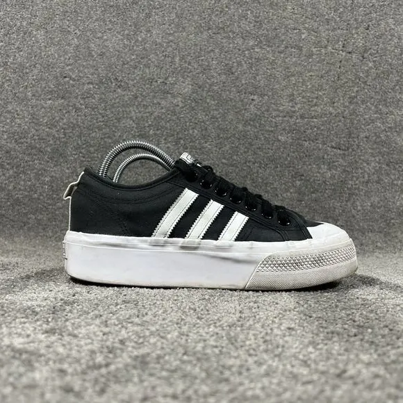 Adidas Nizza Platform FV5321 Black Casual Shoes Sneakers Womens Size 9