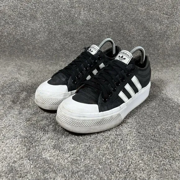Adidas Nizza Platform FV5321 Black Casual Shoes Sneakers Womens Size 9