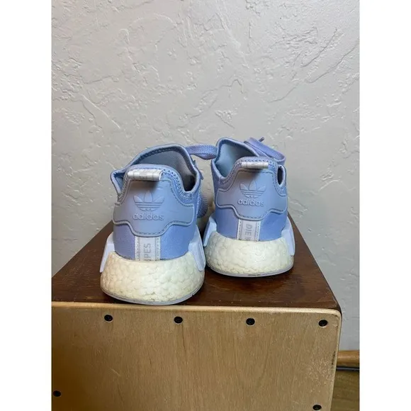 Adidas NMD R1 Light Blue Mesh Sneakers Boost Technology Athletic Running Shoes