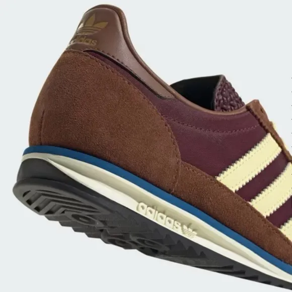 ADIDAS Originals Maroon/Almost Yellow/Preloved Brown SL72 OG Sneakers Sz 7