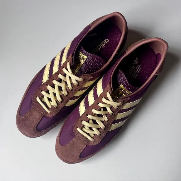 ADIDAS Originals Maroon/Almost Yellow/Preloved Brown SL72 OG Sneakers Sz 7