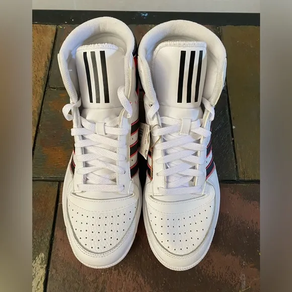 Adidas Originals Men's White/Black/Pink Top Ten PB Sneakers Shoes Size 11
