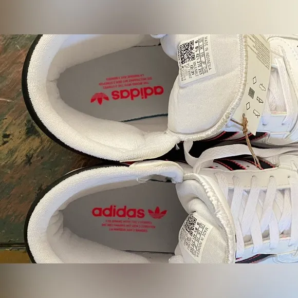 Adidas Originals Men's White/Black/Pink Top Ten PB Sneakers Shoes Size 11