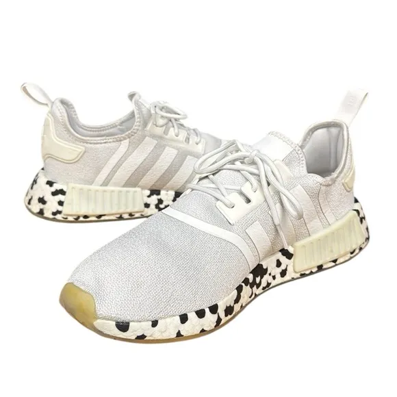 Adidas Originals NMD R1 White Black Speckled Camo #GZ4307 Shoes Men's Size 12
