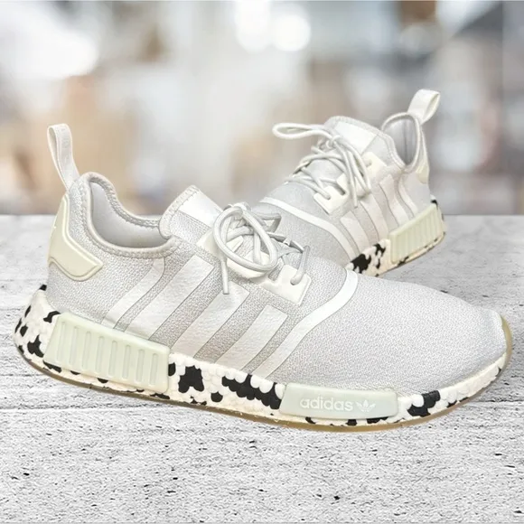 Adidas Originals NMD R1 White Black Speckled Camo #GZ4307 Shoes Men's Size 12