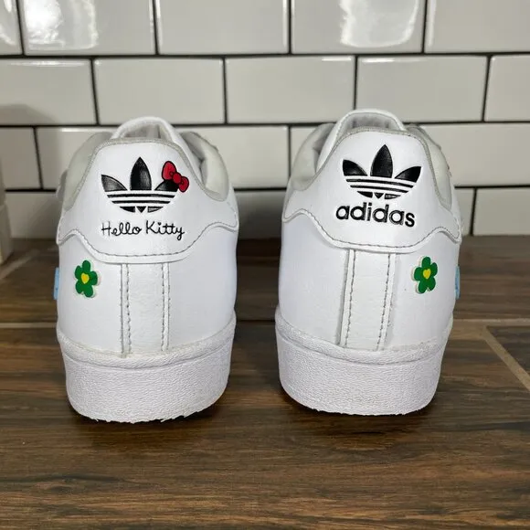 adidas Originals x Hello Kitty Superstar Youth Girls Size 7 Shoes White Sneakers