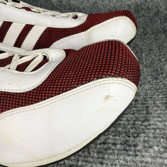 Adidas Porsche Design Shoes Mens 9.5 White Red Driving Leather Sneakers