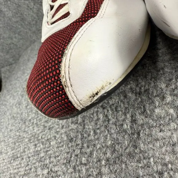 Adidas Porsche Design Shoes Mens 9.5 White Red Driving Leather Sneakers