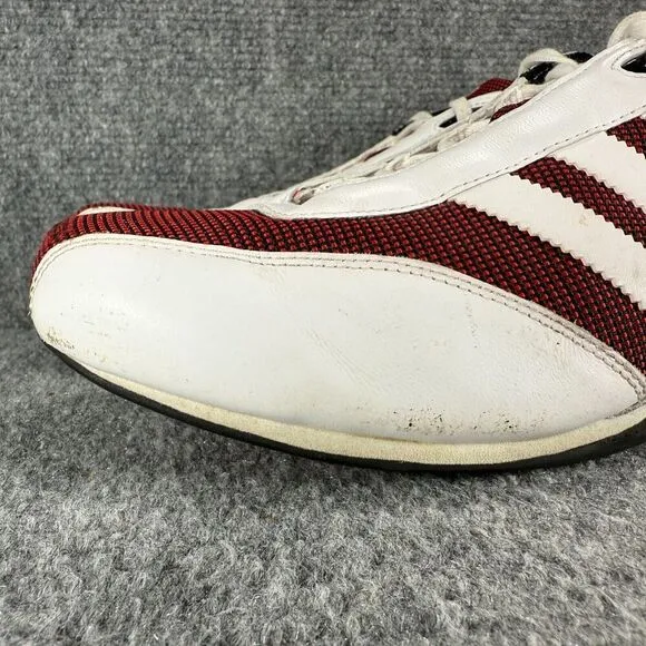 Adidas Porsche Design Shoes Mens 9.5 White Red Driving Leather Sneakers