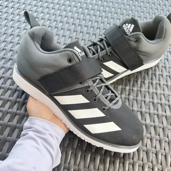Adidas Powerlift 4 Black Grey Men's Athletic Shoes GZ5870 Size 7.5
