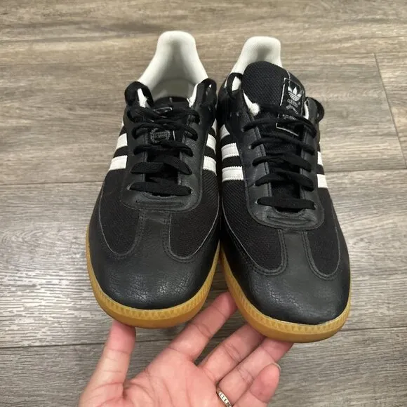 Adidas Samba Canvas Leather Black Gum Men’s Size 13 d74395 Sneakers Shoes