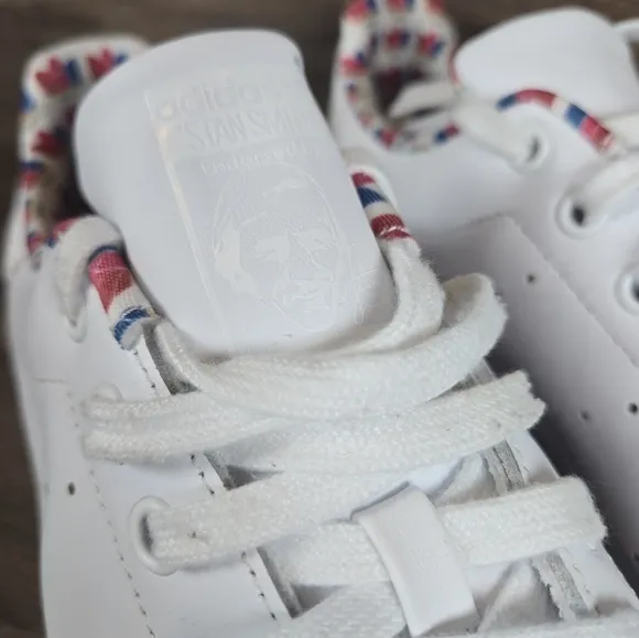 Adidas Stan Smith Colorful Trefoil Streetware White Leather Shoes Sneakers Sz 12