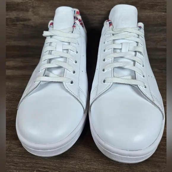 Adidas Stan Smith Colorful Trefoil Streetware White Leather Shoes Sneakers Sz 12