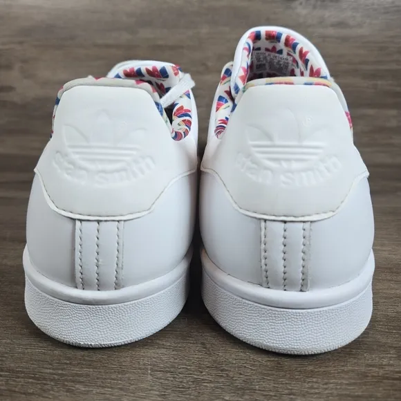 Adidas Stan Smith Colorful Trefoil Streetware White Leather Shoes Sneakers Sz 12