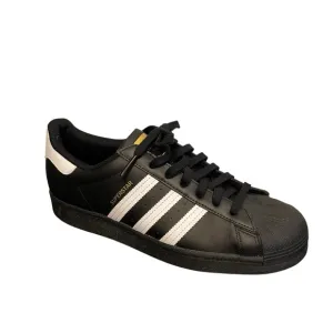 Adidas Superstar Foundation Black Leather Sneaker Shoes Size 11 NEW