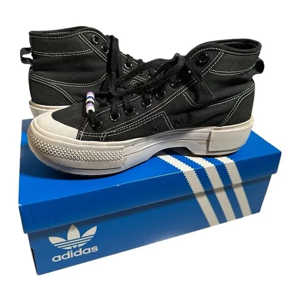 Adidas Women's GZ8857 Nizza Trek Black Shoes Sneakers Hightops Size 8